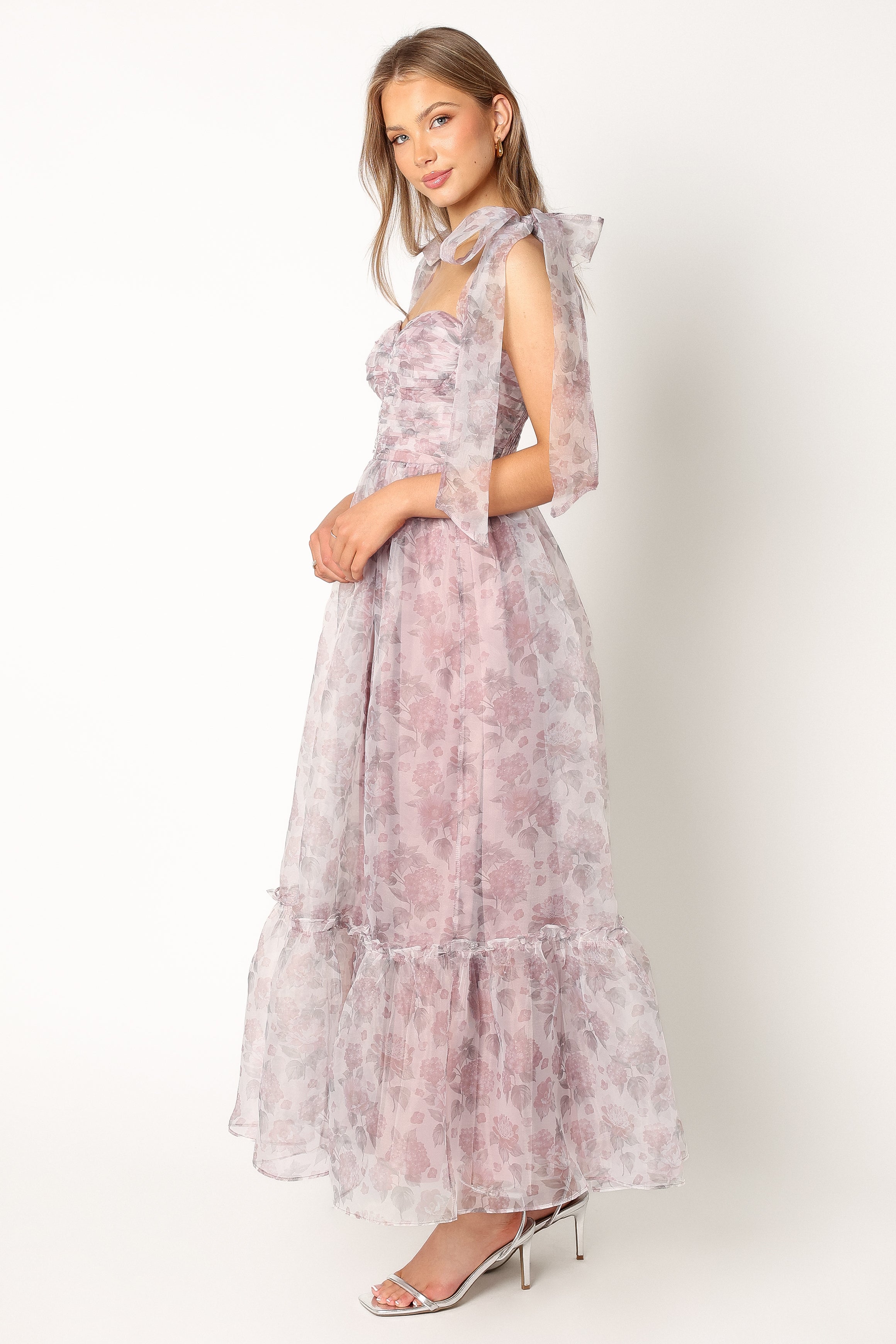 Floret Midi Dress - Dark Purple-Sunny Prom