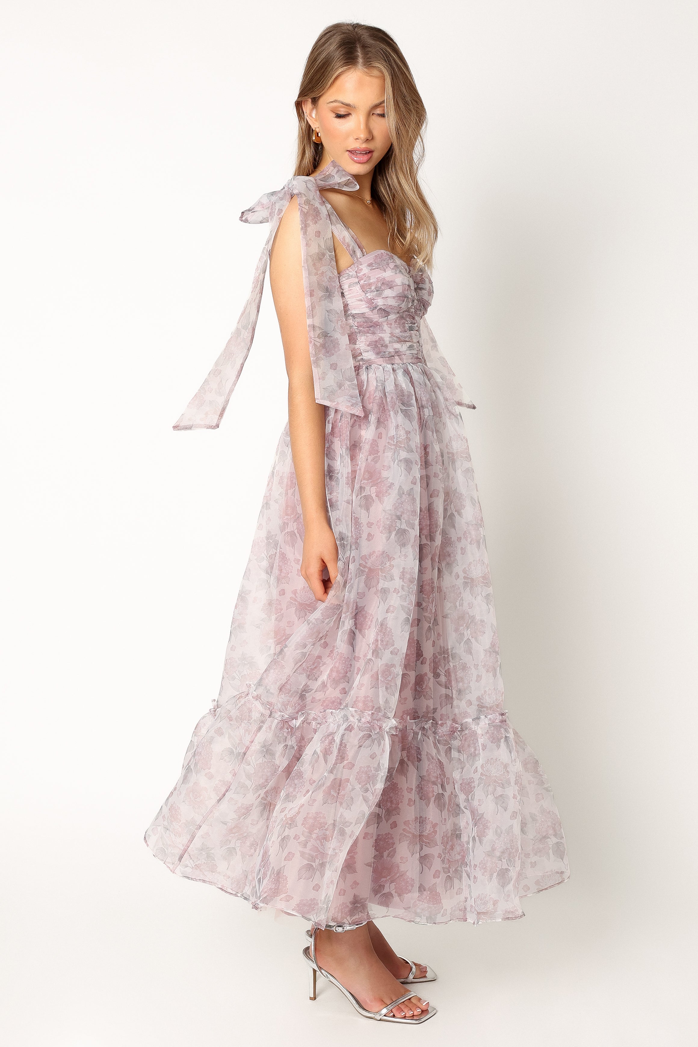 Floret Midi Dress - Dark Purple-Sunny Prom