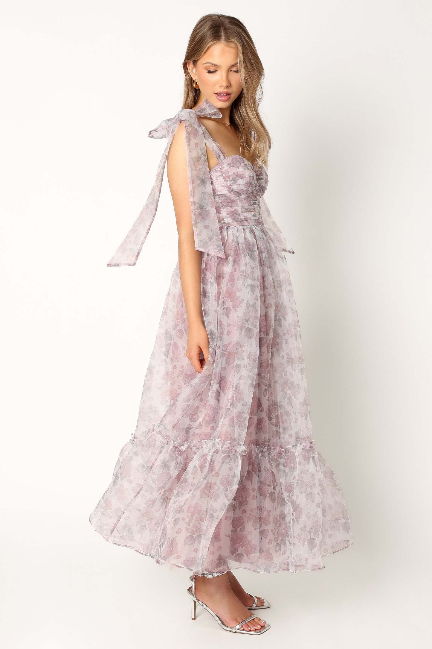 Floret Midi Dress - Dark Purple-Sunny Prom