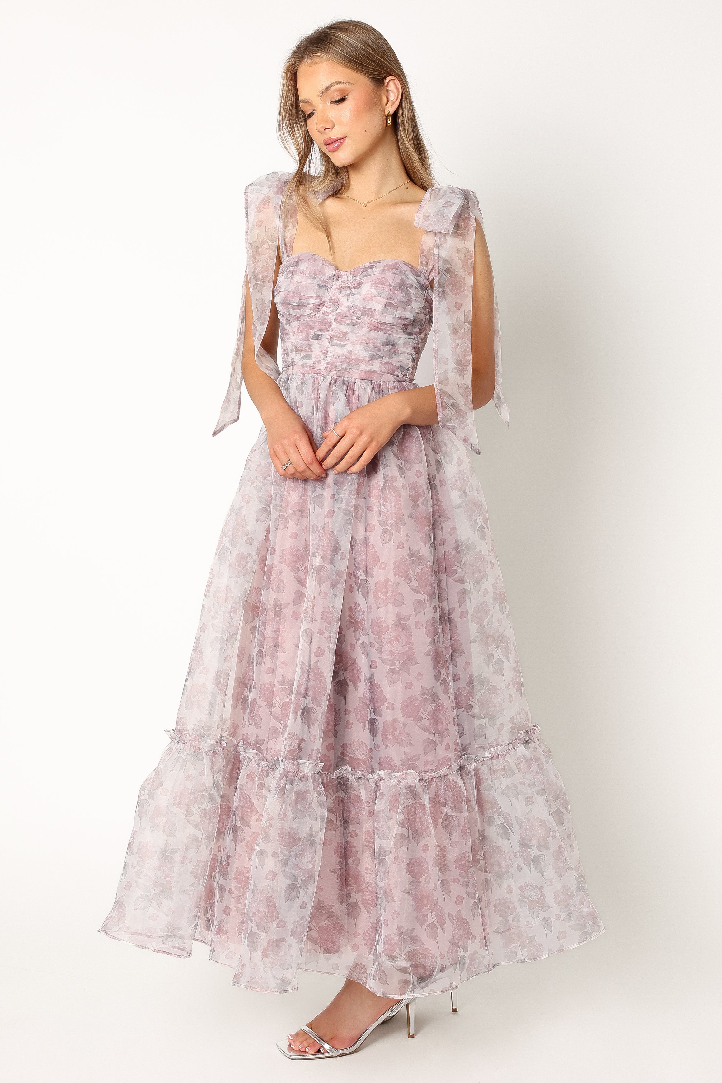 Floret Midi Dress - Dark Purple-Sunny Prom