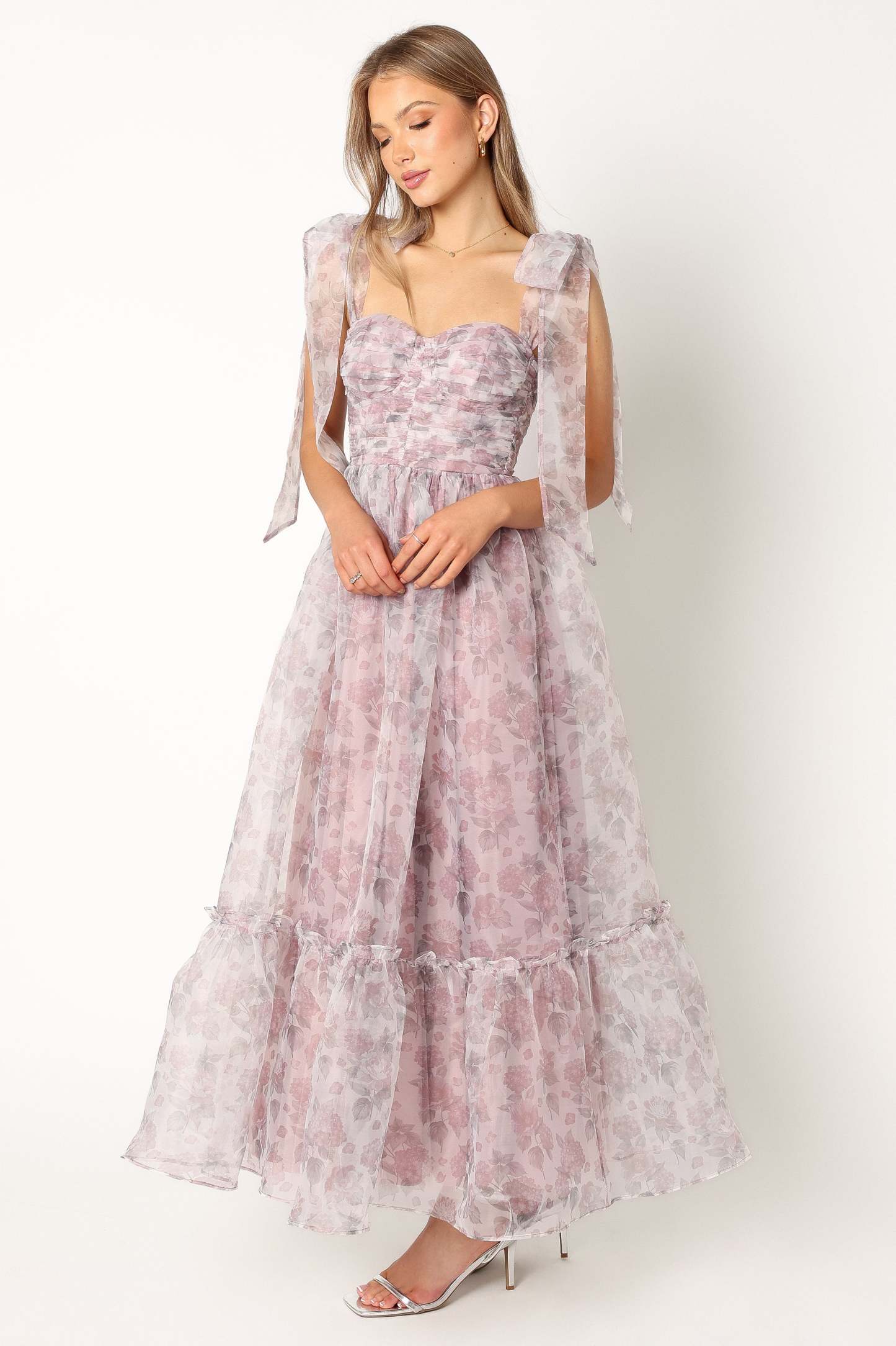 Floret Midi Dress - Dark Purple-Sunny Prom