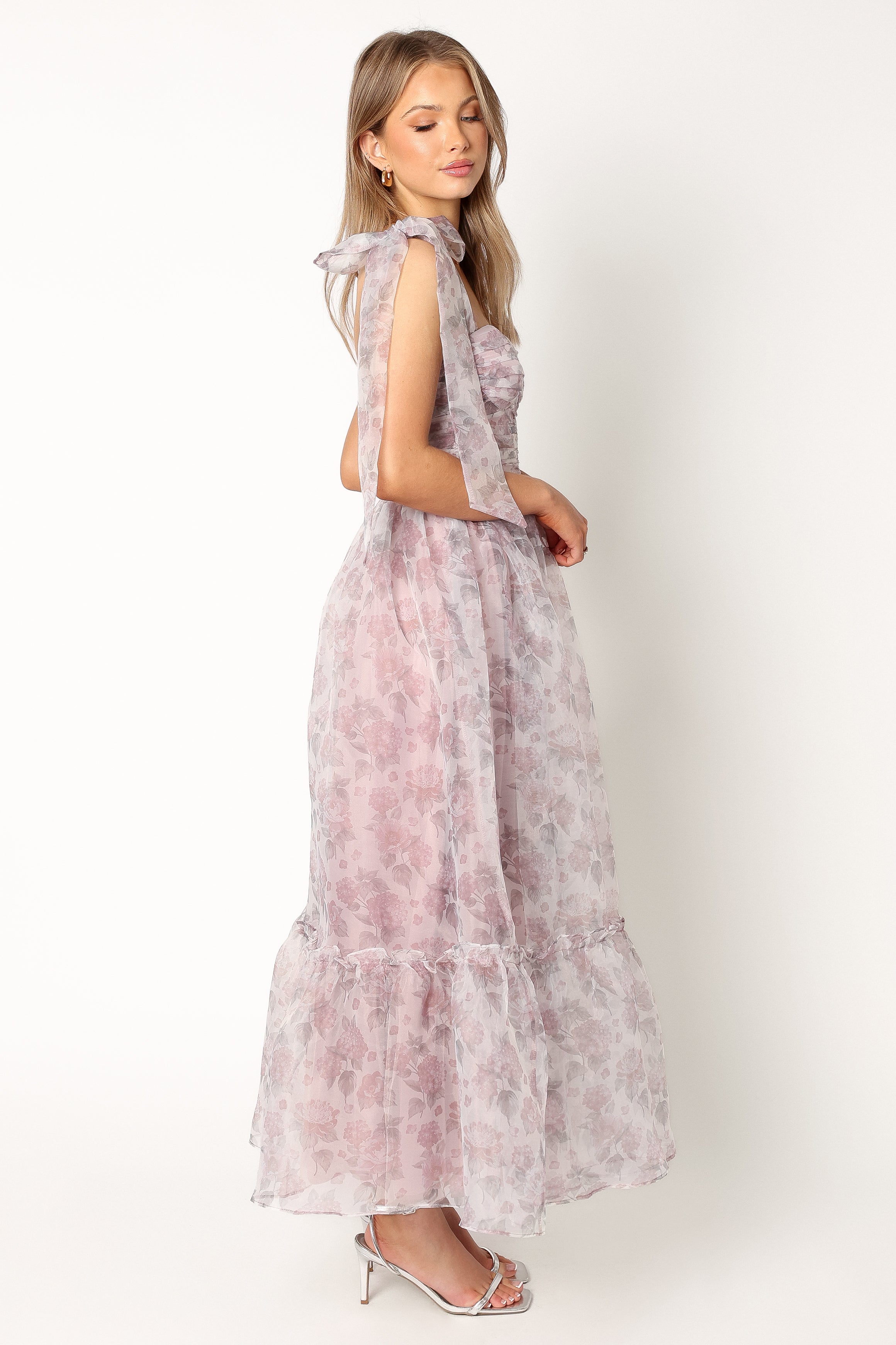 Floret Midi Dress - Dark Purple-Sunny Prom