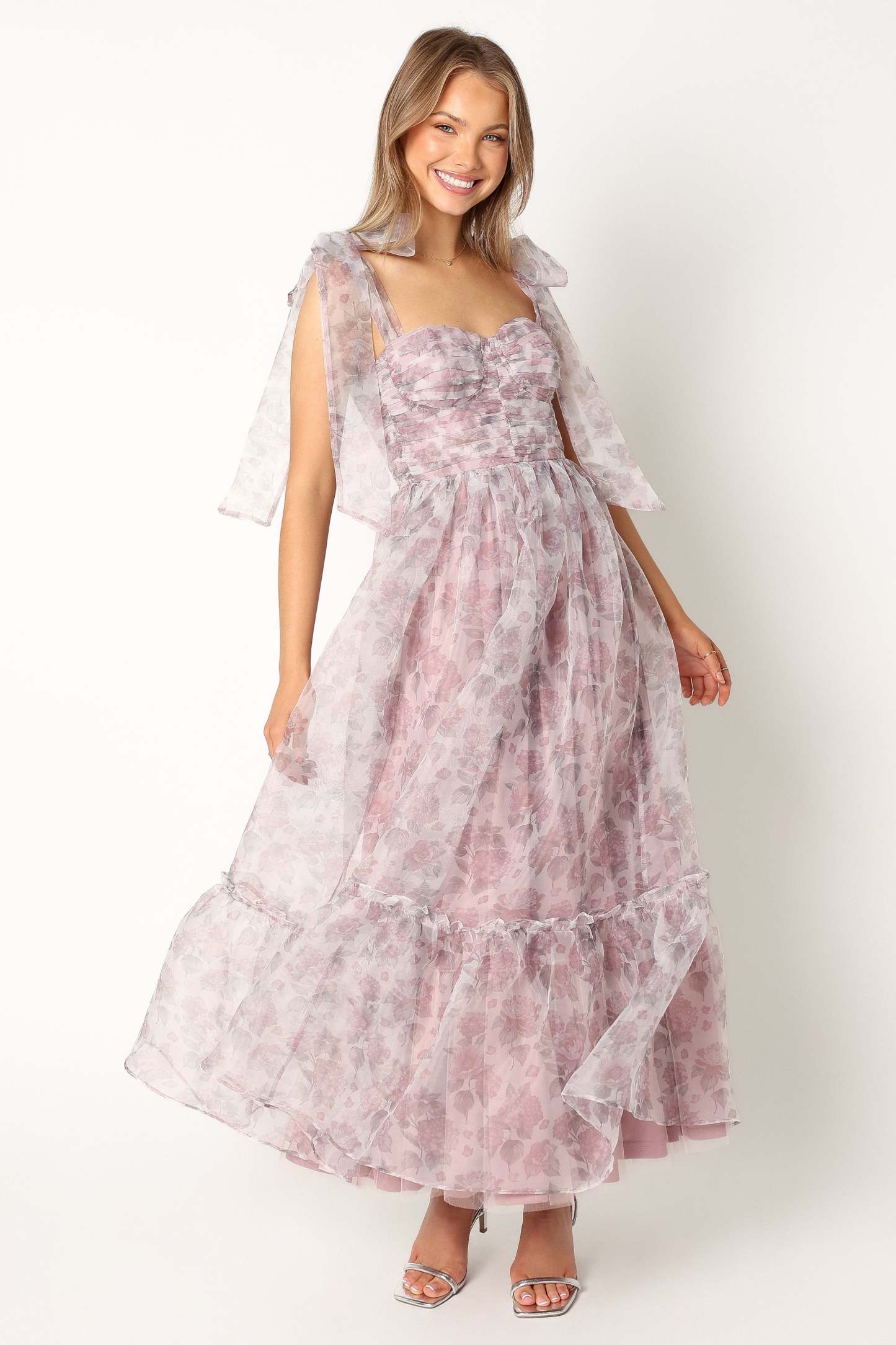 Floret Midi Dress - Dark Purple-Sunny Prom