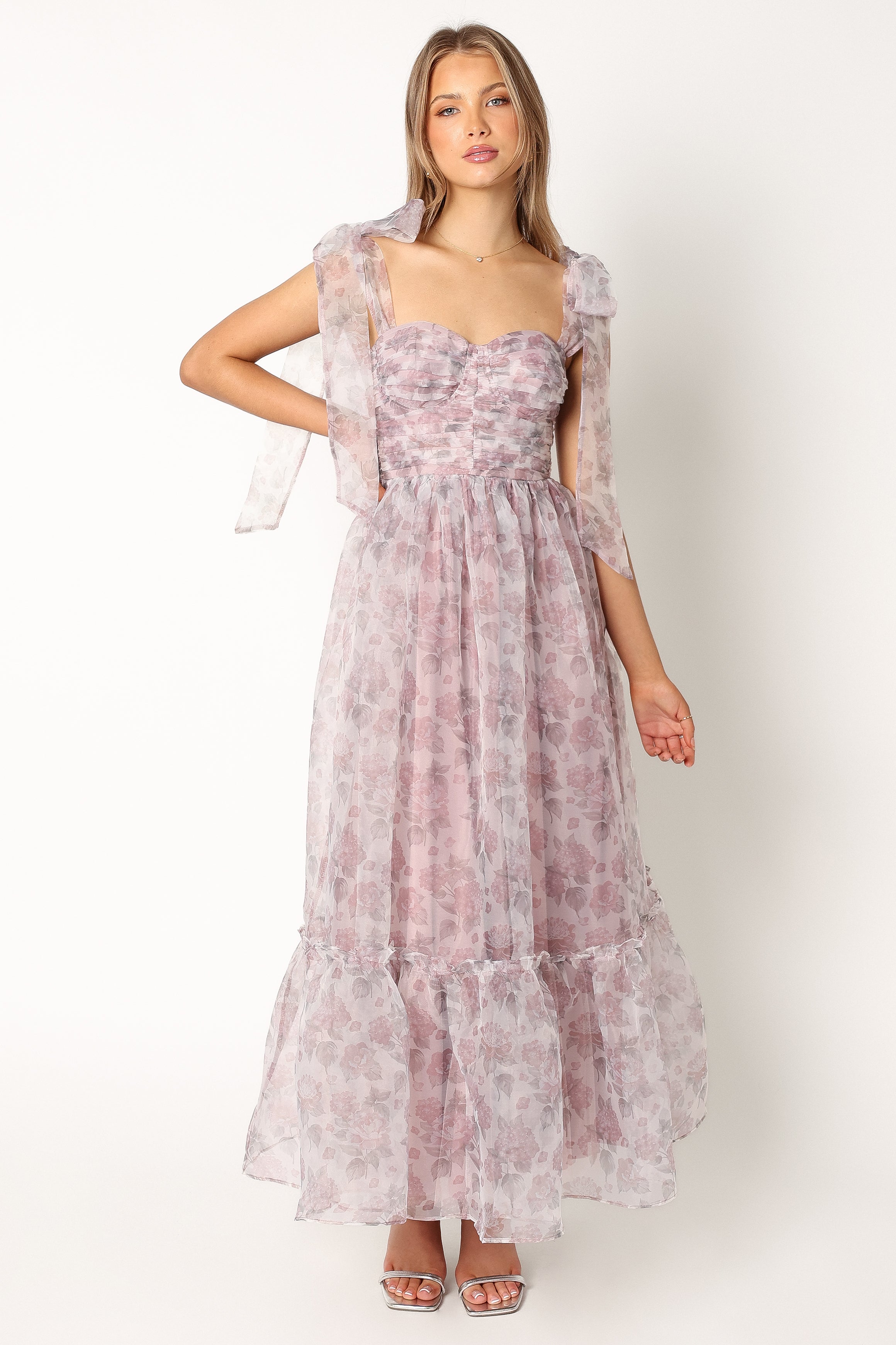 Floret Midi Dress - Dark Purple-Sunny Prom
