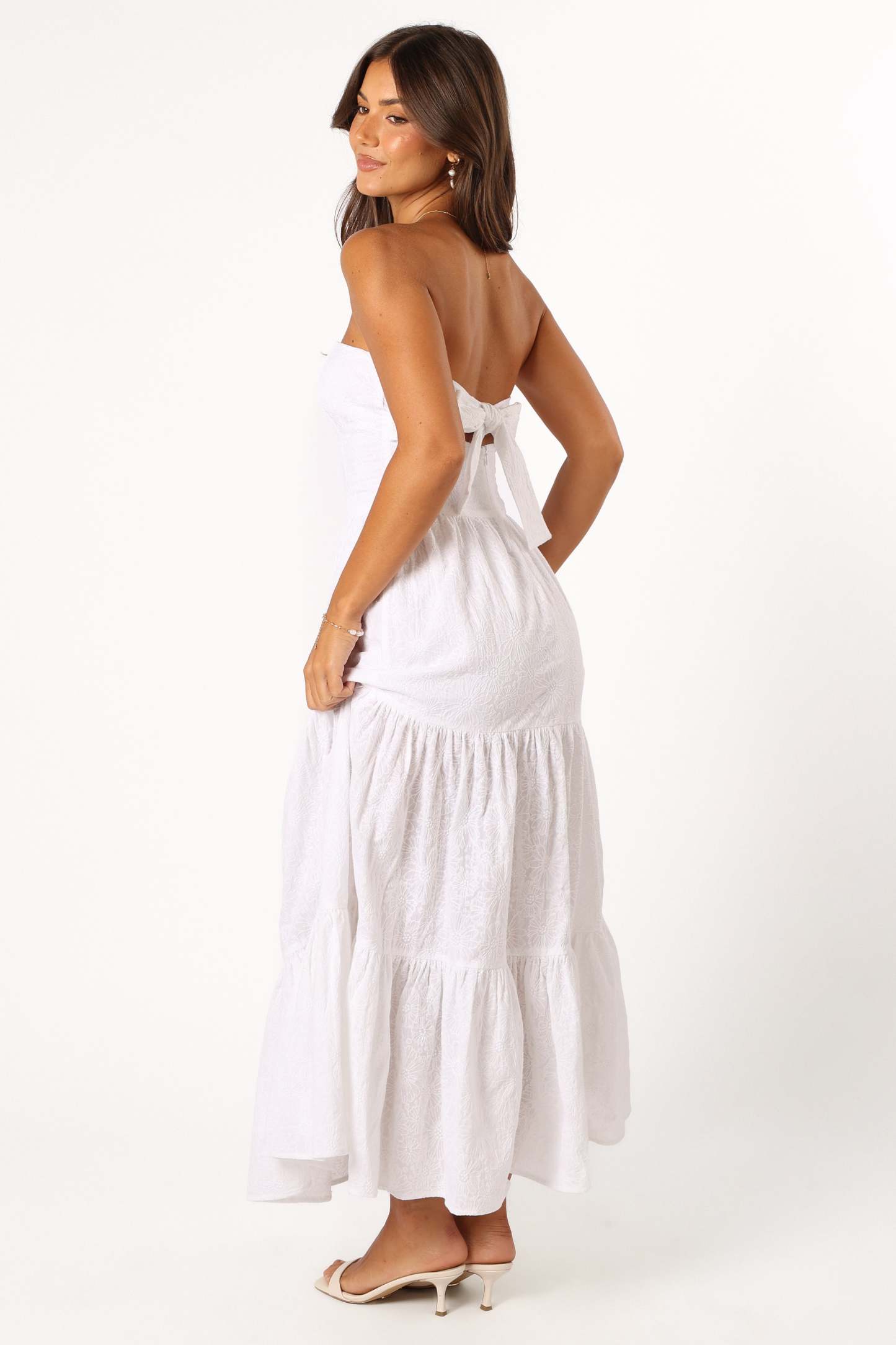 Florina Midi Dress - White Floral-Sunny Prom