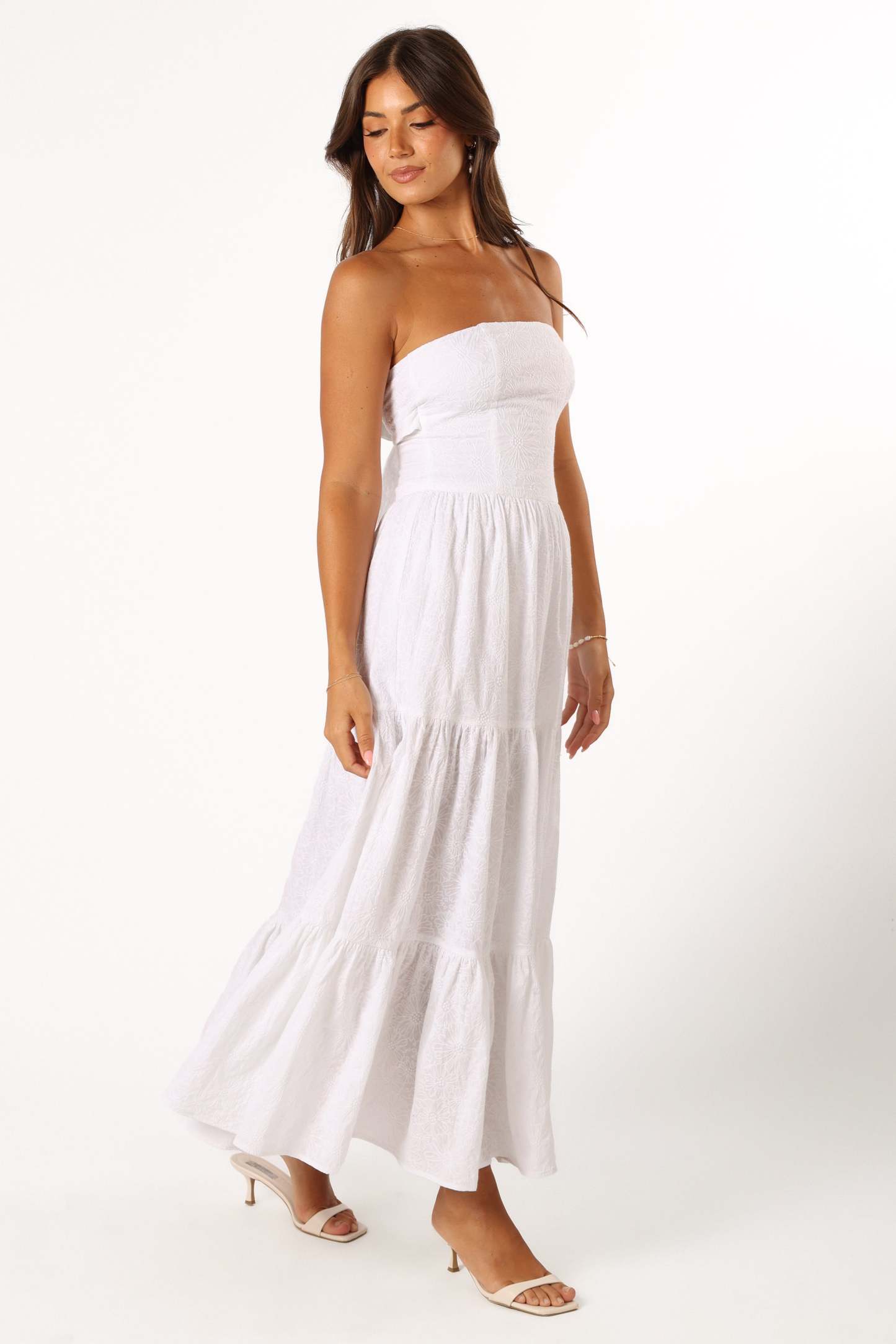 Florina Midi Dress - White Floral-Sunny Prom
