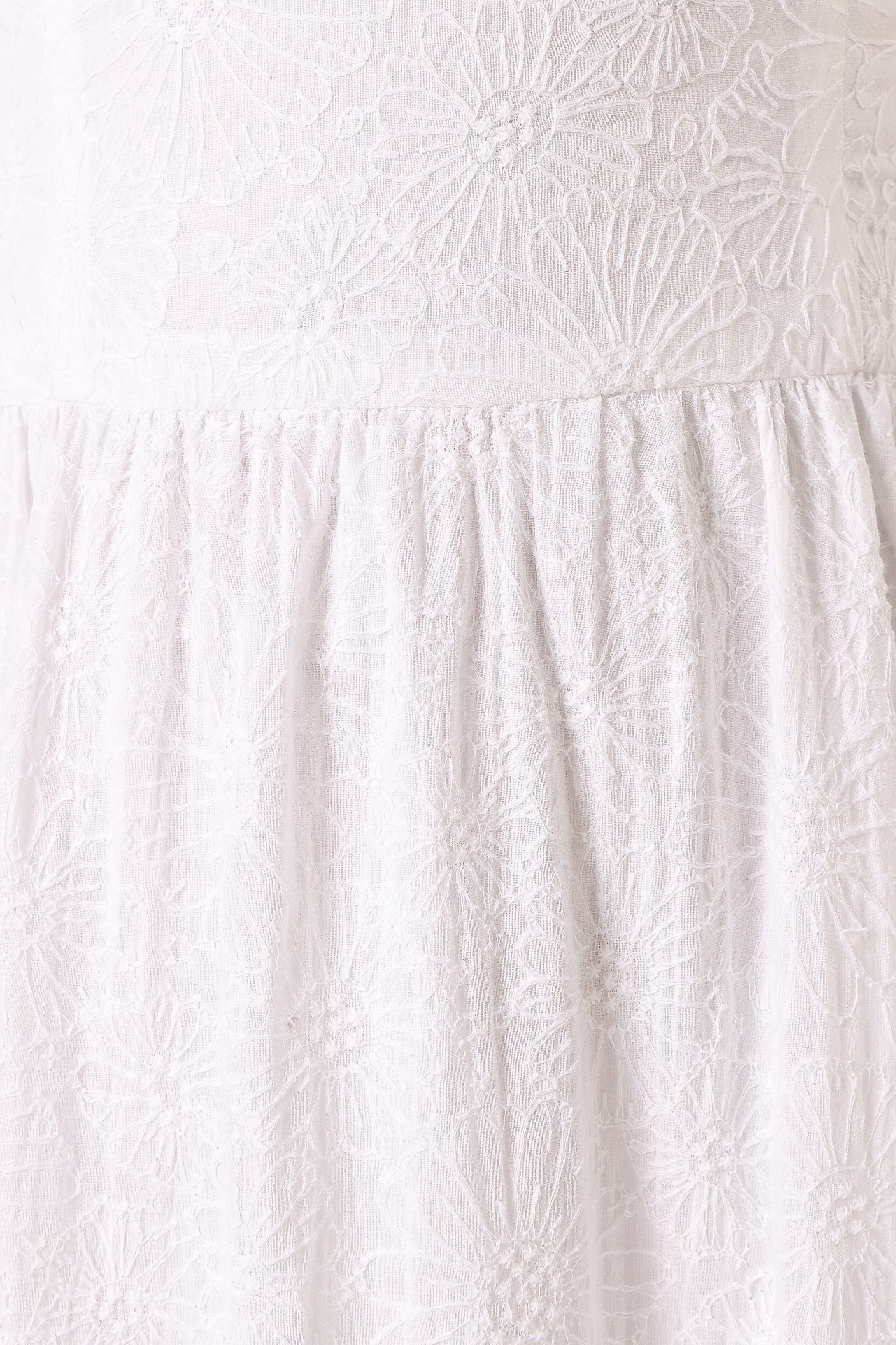 Florina Midi Dress - White Floral-Sunny Prom