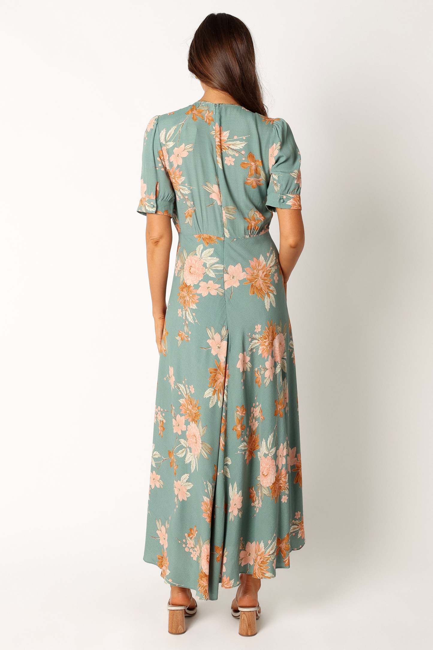 Frampton Midi Dress - Blue Floral-Sunny Prom