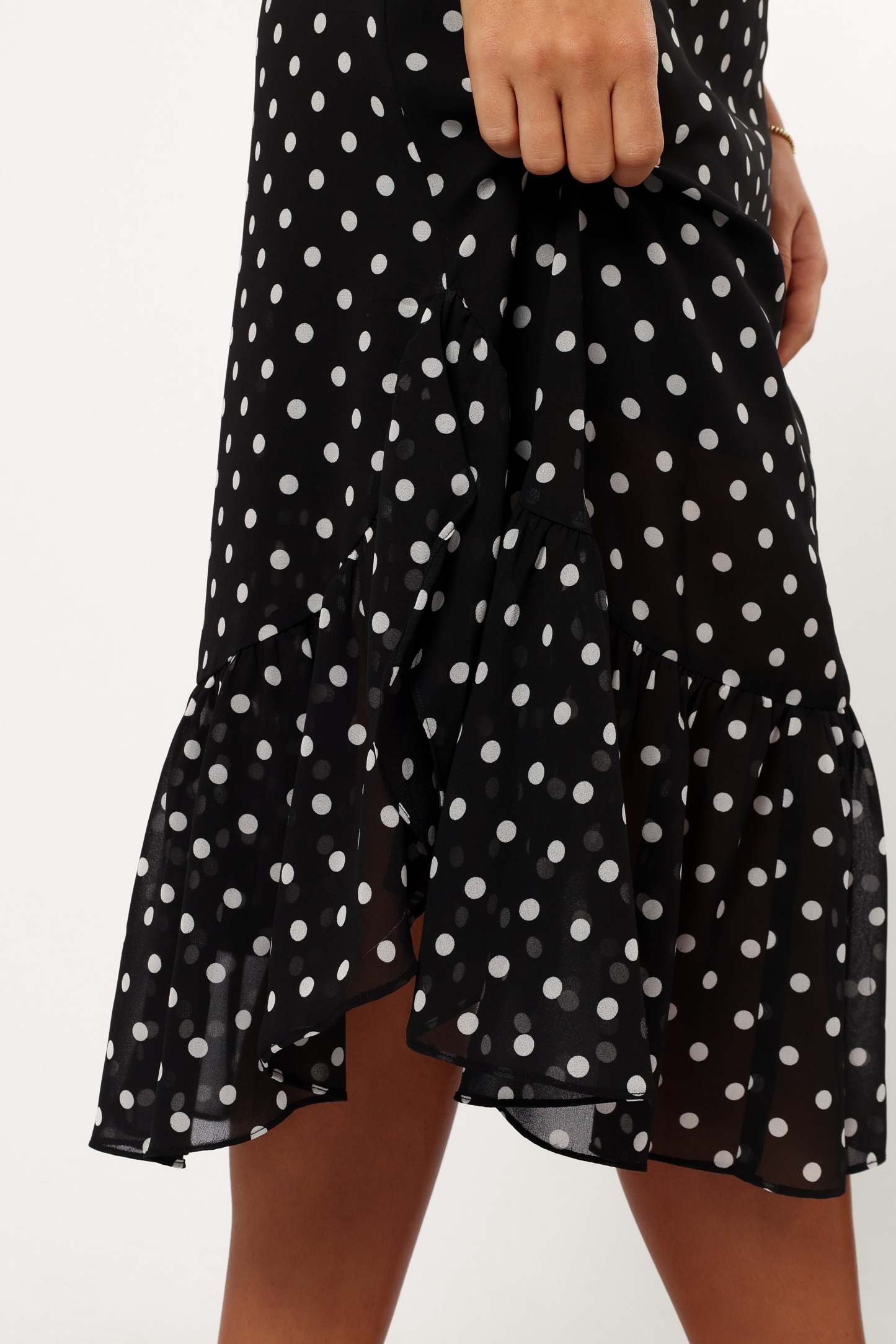 Francesca Midi Dress - Black Polka Dot-Sunny Prom
