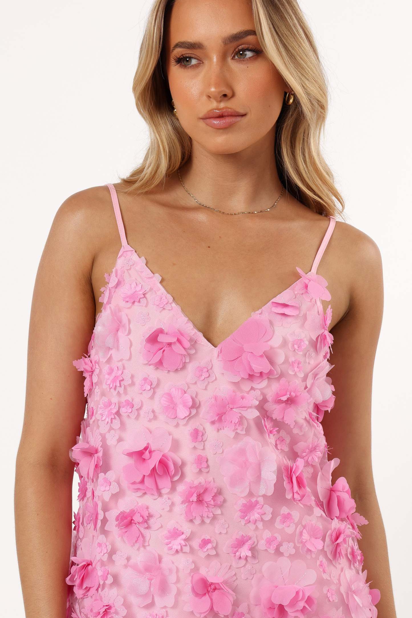 Freya Floral Mini Dress - Pink-Sunny Prom