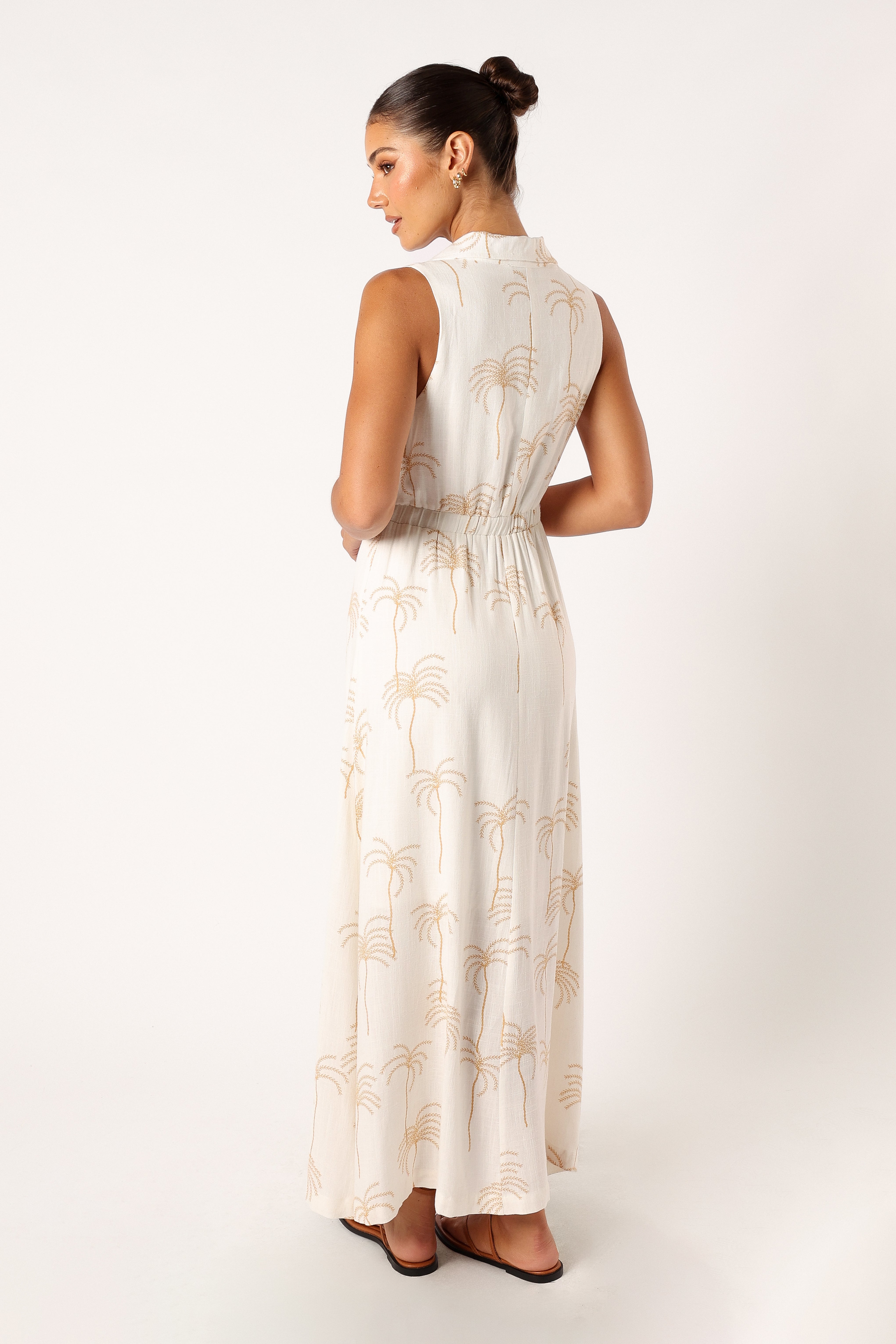 Galia Midi Dress - White Print-Sunny Prom