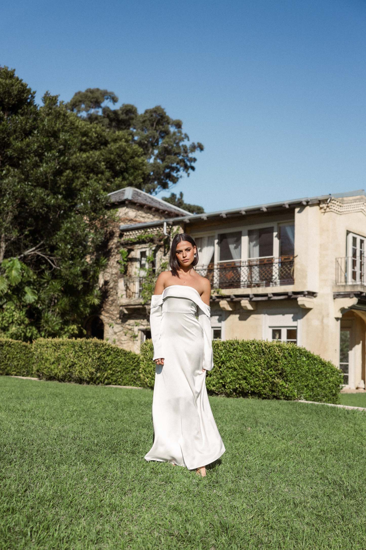 Gigi Off Shoulder Maxi Dress - Cream-Sunny Prom