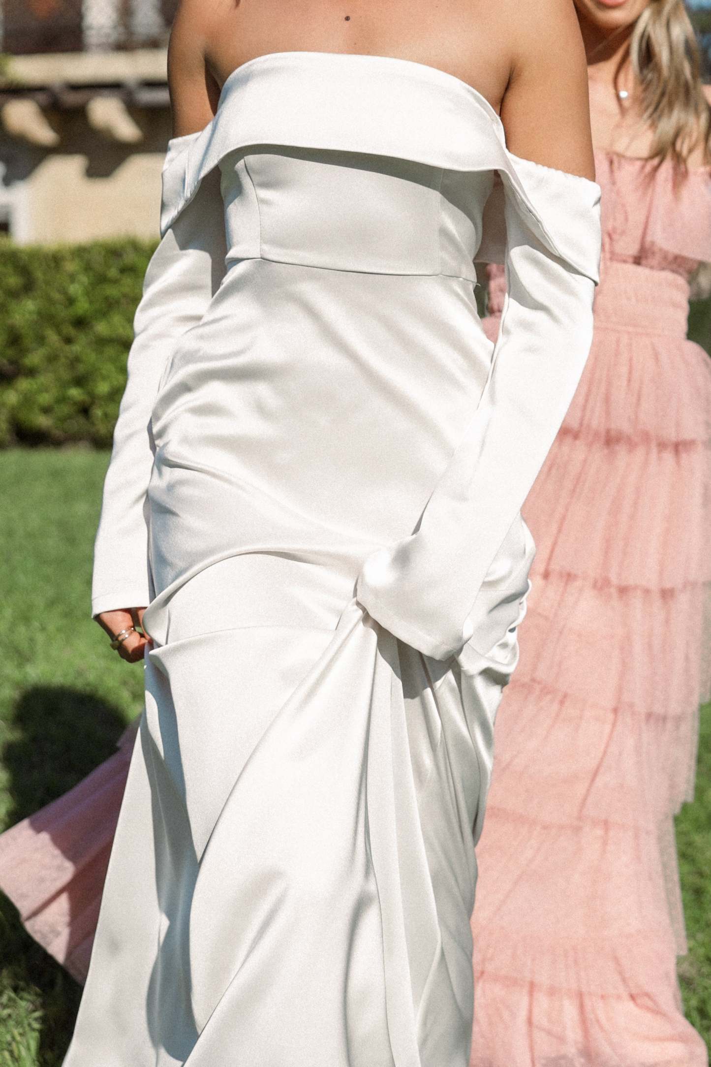 Gigi Off Shoulder Maxi Dress - Cream-Sunny Prom