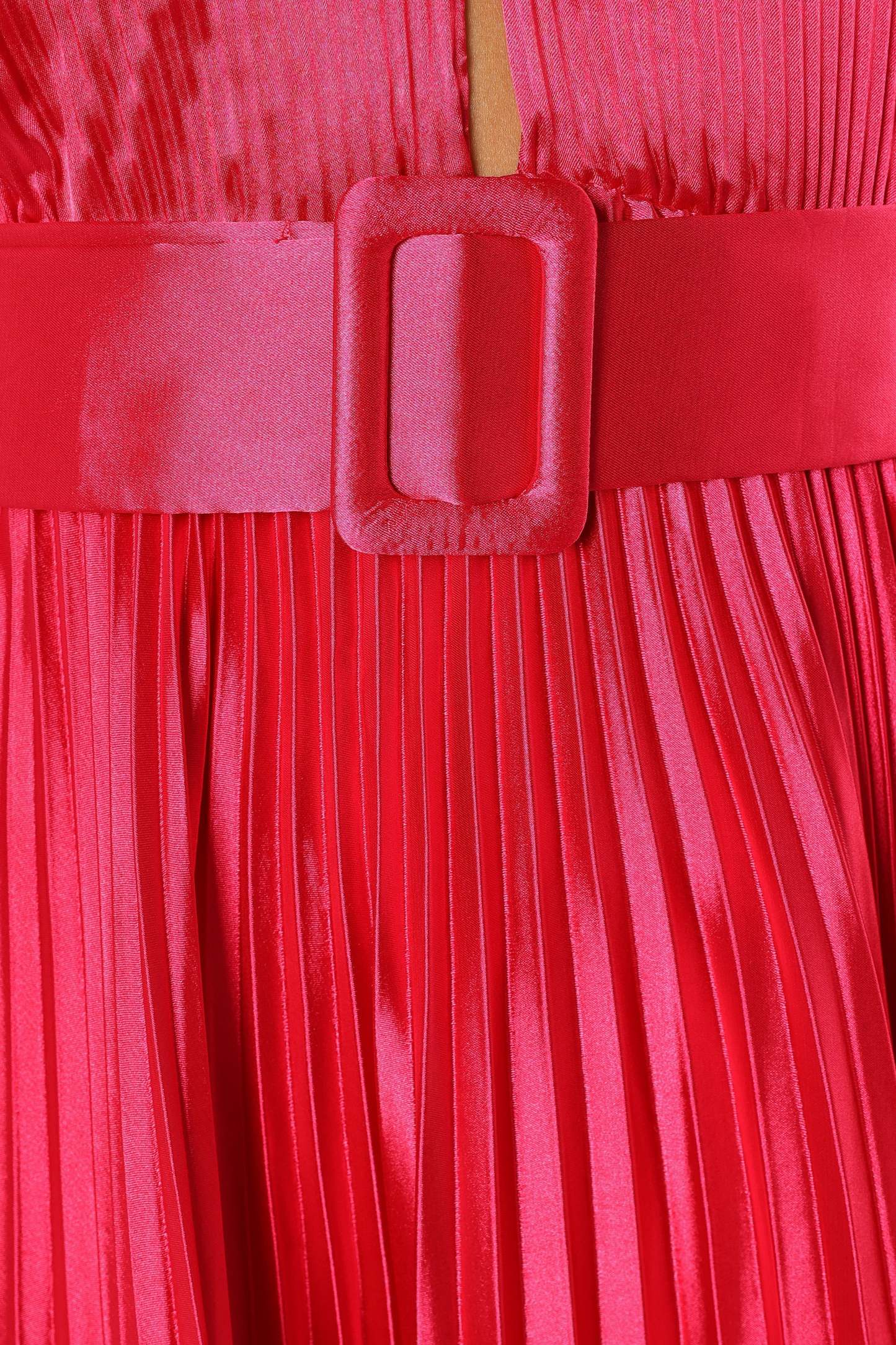 Greta Halterneck Maxi Dress - Magenta-Sunny Prom
