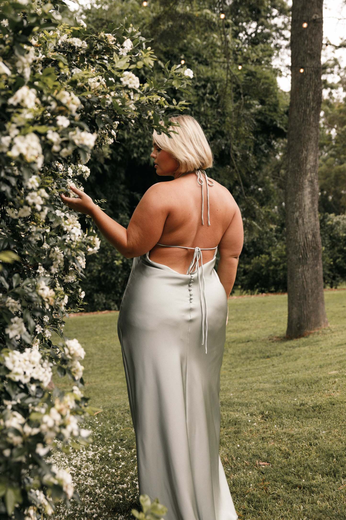 Hadley Halterneck Maxi Dress - Sage-Sunny Prom