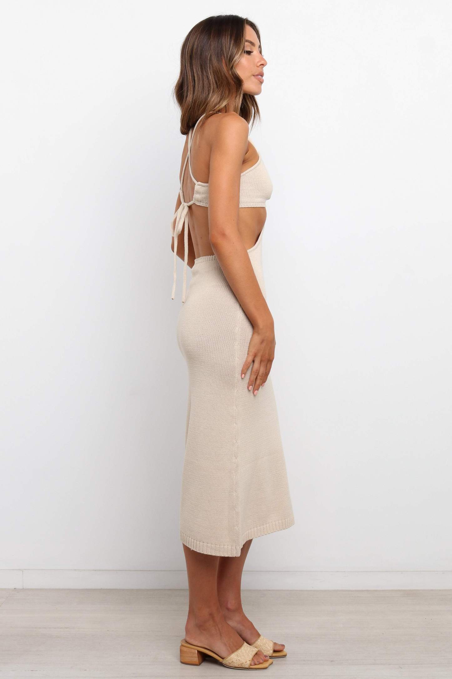 Hailey Dress - Beige-Sunny Prom