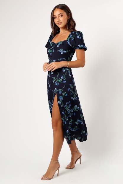 Hendrix Midi Dress - Midnight Blues-Sunny Prom