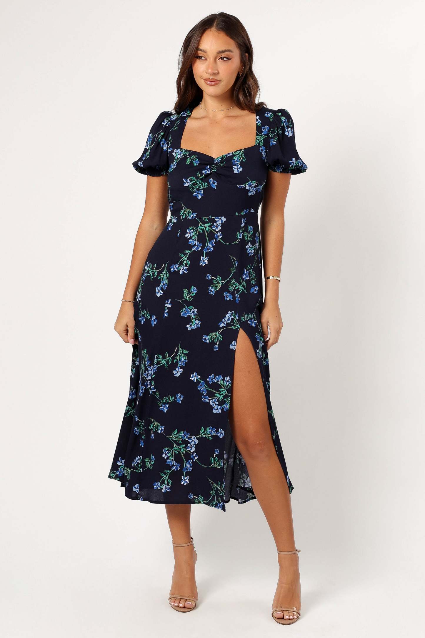 Hendrix Midi Dress - Midnight Blues-Sunny Prom