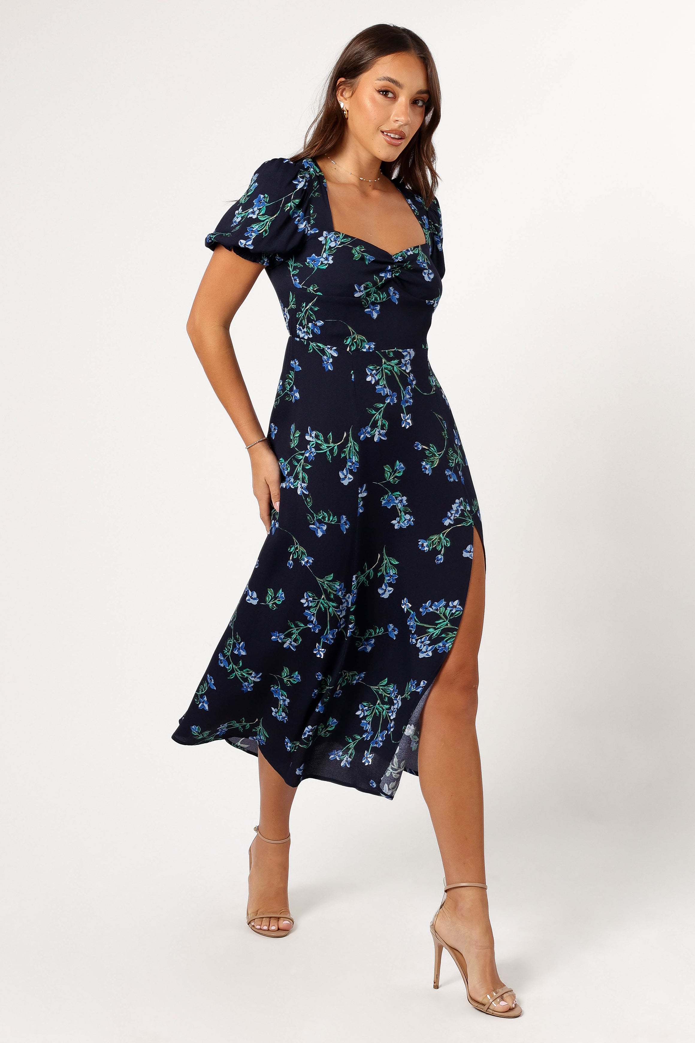 Hendrix Midi Dress - Midnight Blues-Sunny Prom