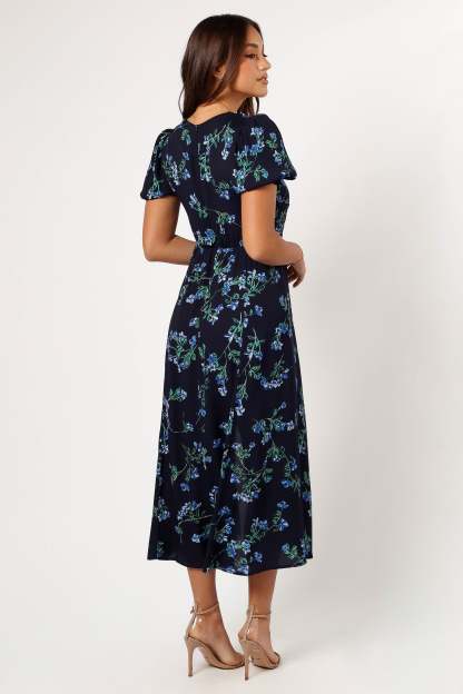 Hendrix Midi Dress - Midnight Blues-Sunny Prom