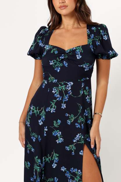 Hendrix Midi Dress - Midnight Blues-Sunny Prom