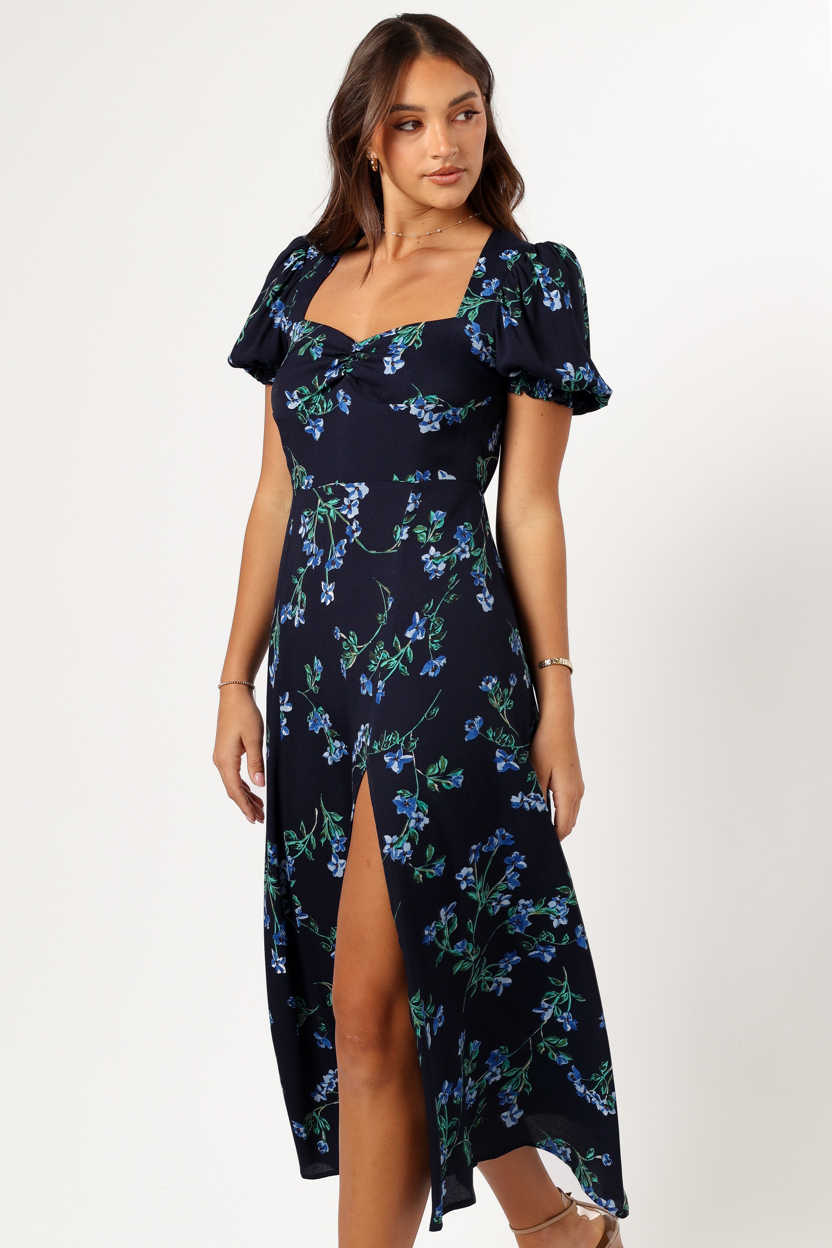 Hendrix Midi Dress - Midnight Blues-Sunny Prom