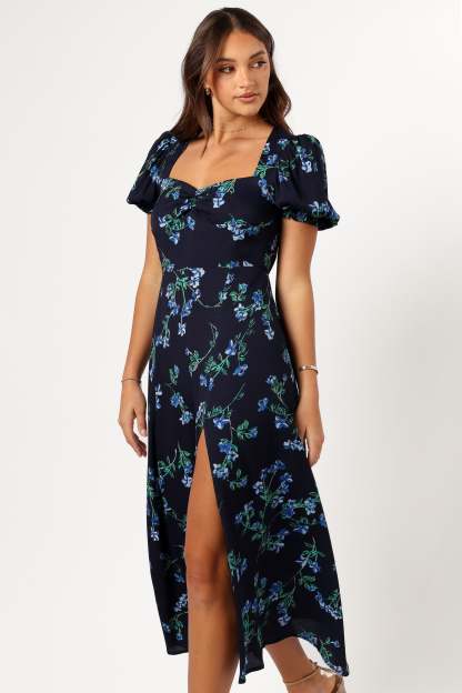 Hendrix Midi Dress - Midnight Blues-Sunny Prom
