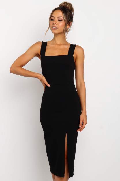 Hyatt Dress - Black-Sunny Prom