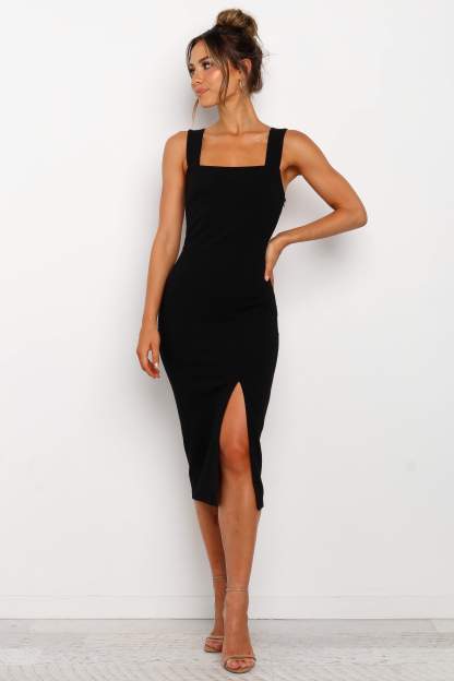 Hyatt Dress - Black-Sunny Prom