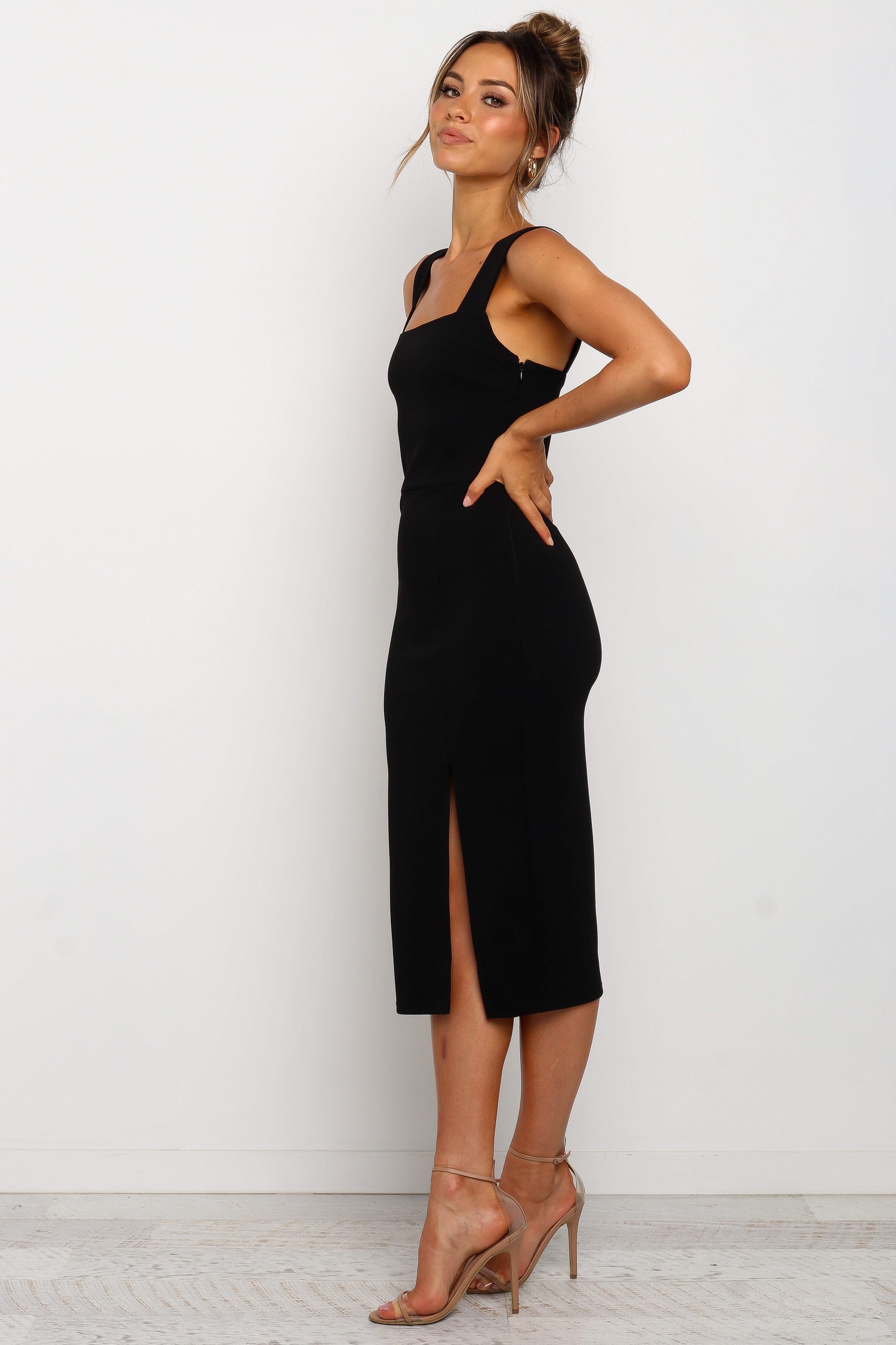 Hyatt Dress - Black-Sunny Prom