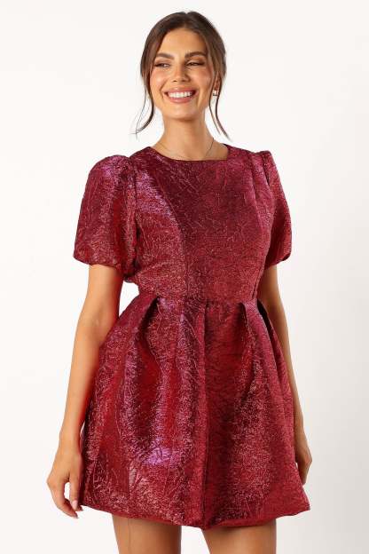 Jadore Mini Dress - Red Magenta-Sunny Prom