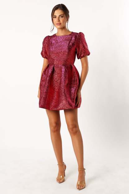 Jadore Mini Dress - Red Magenta-Sunny Prom