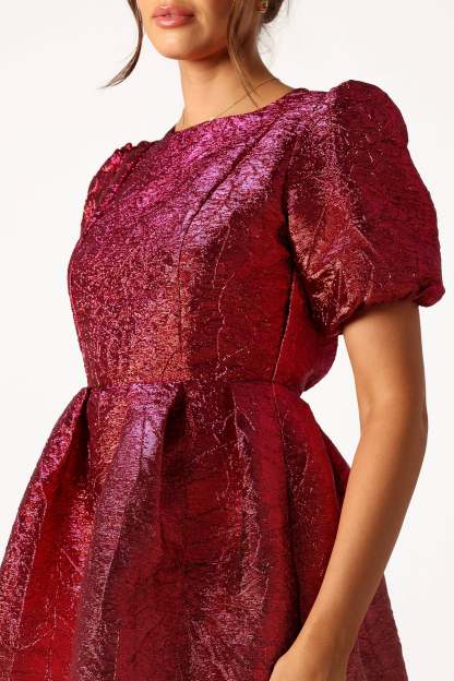 Jadore Mini Dress - Red Magenta-Sunny Prom