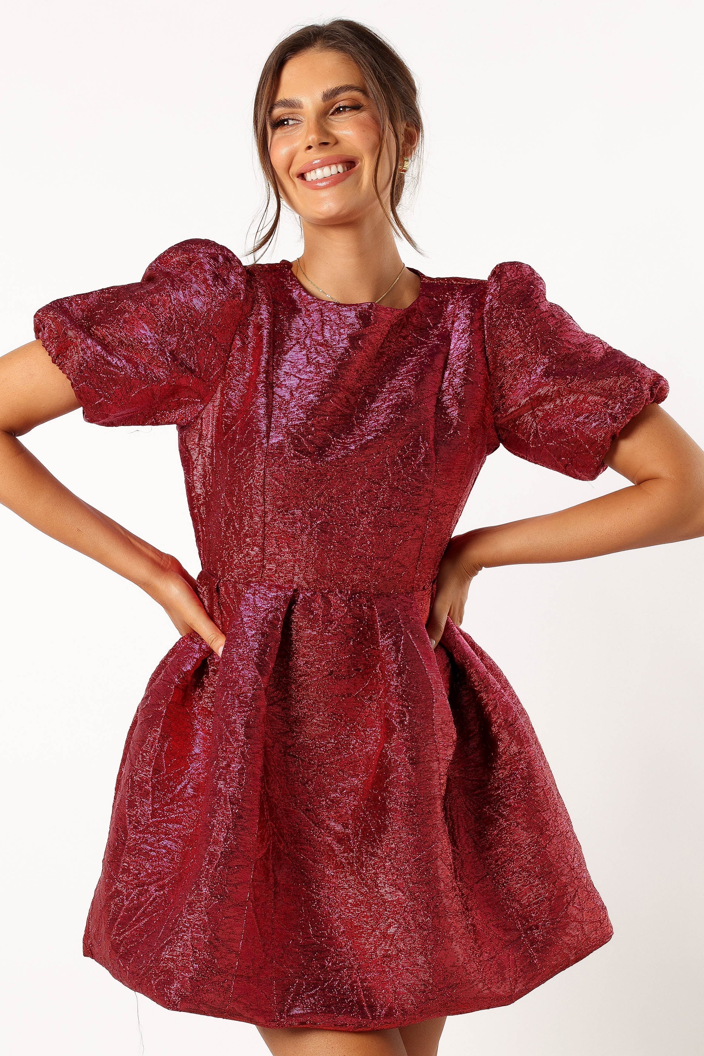 Jadore Mini Dress - Red Magenta-Sunny Prom