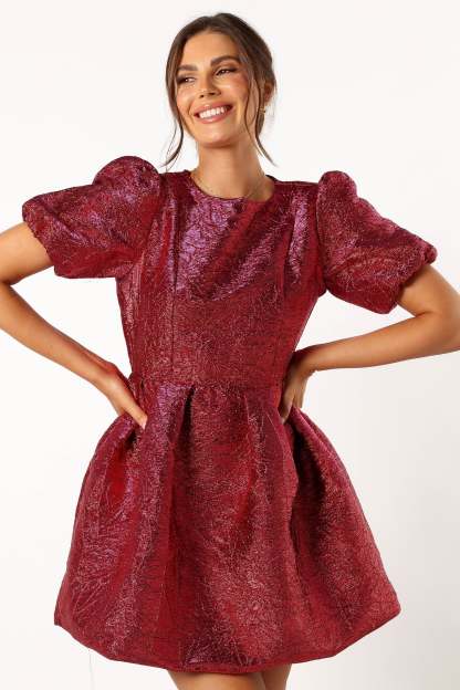 Jadore Mini Dress - Red Magenta-Sunny Prom