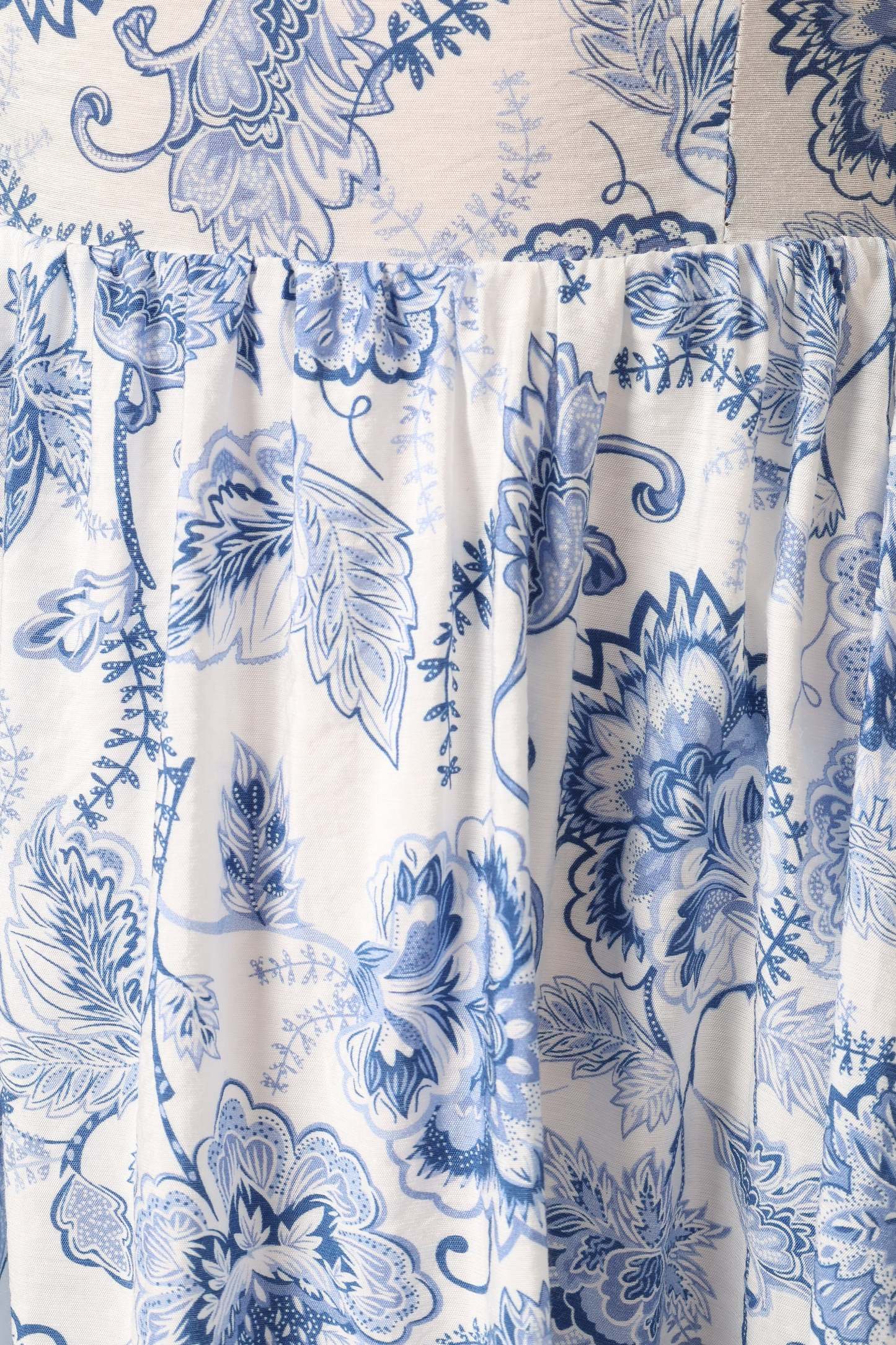 Janie Midi Dress - Blue Floral-Sunny Prom