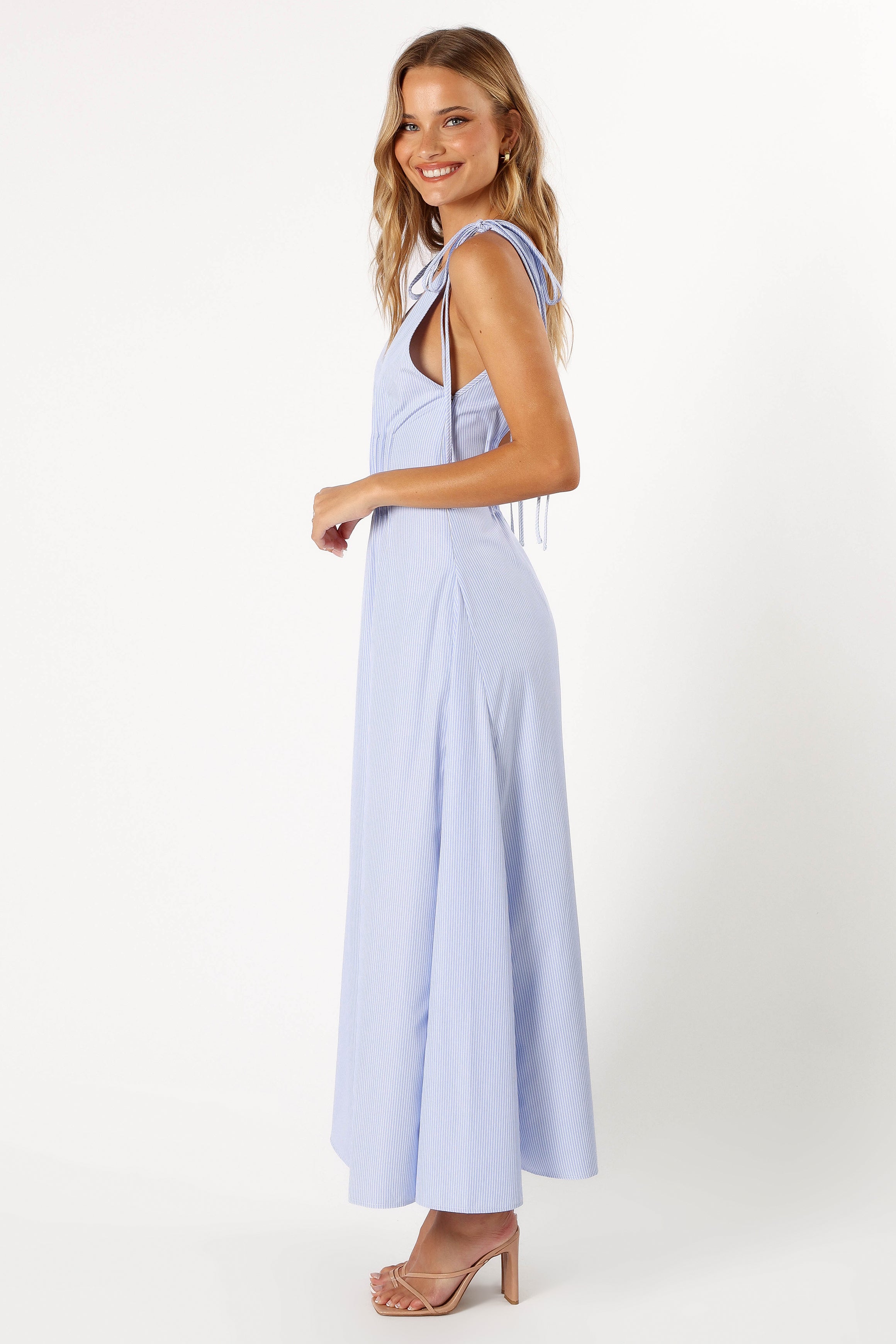 Jaynie Maxi Dress - Blue Stripe-Sunny Prom
