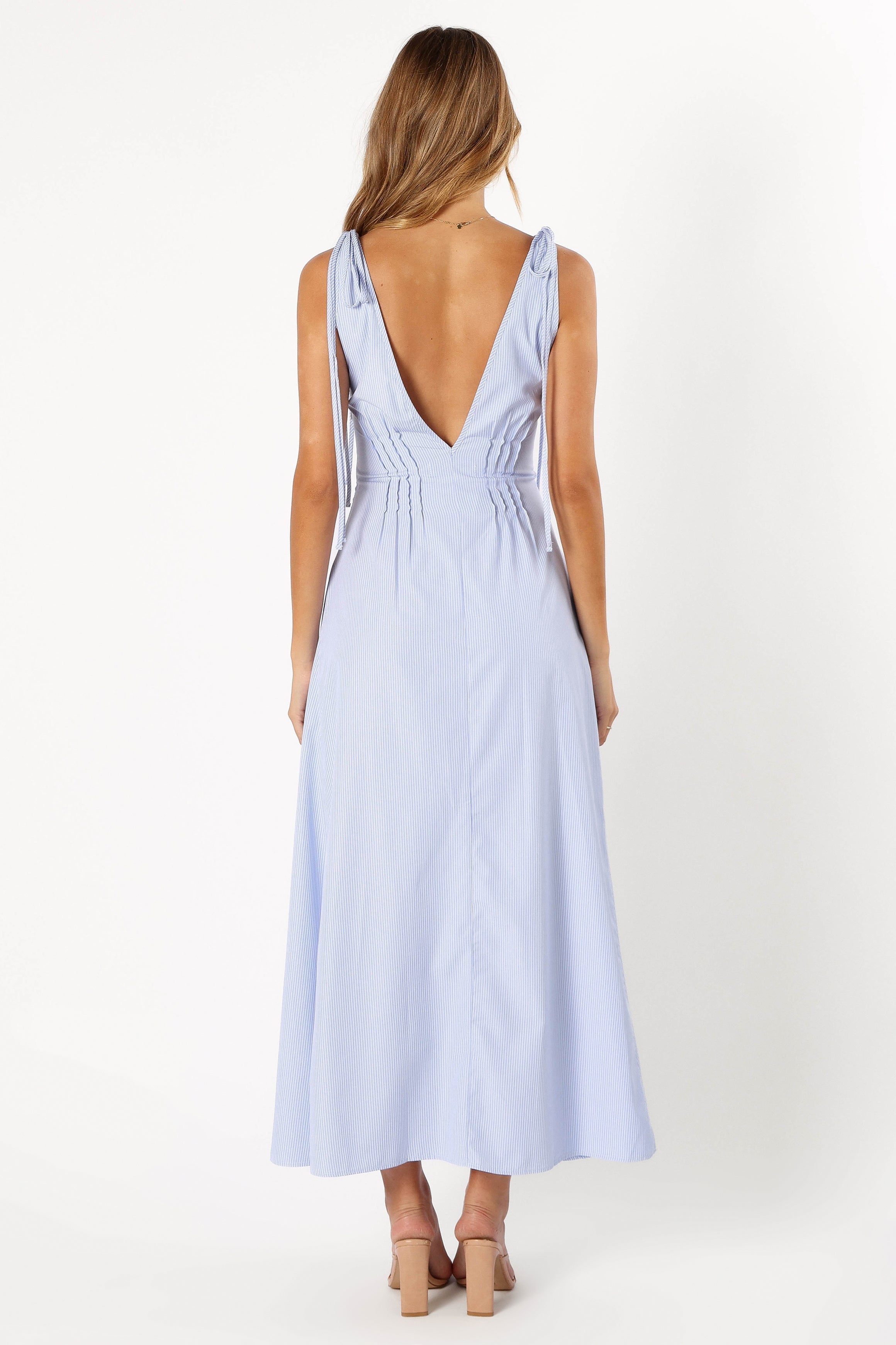 Jaynie Maxi Dress - Blue Stripe-Sunny Prom