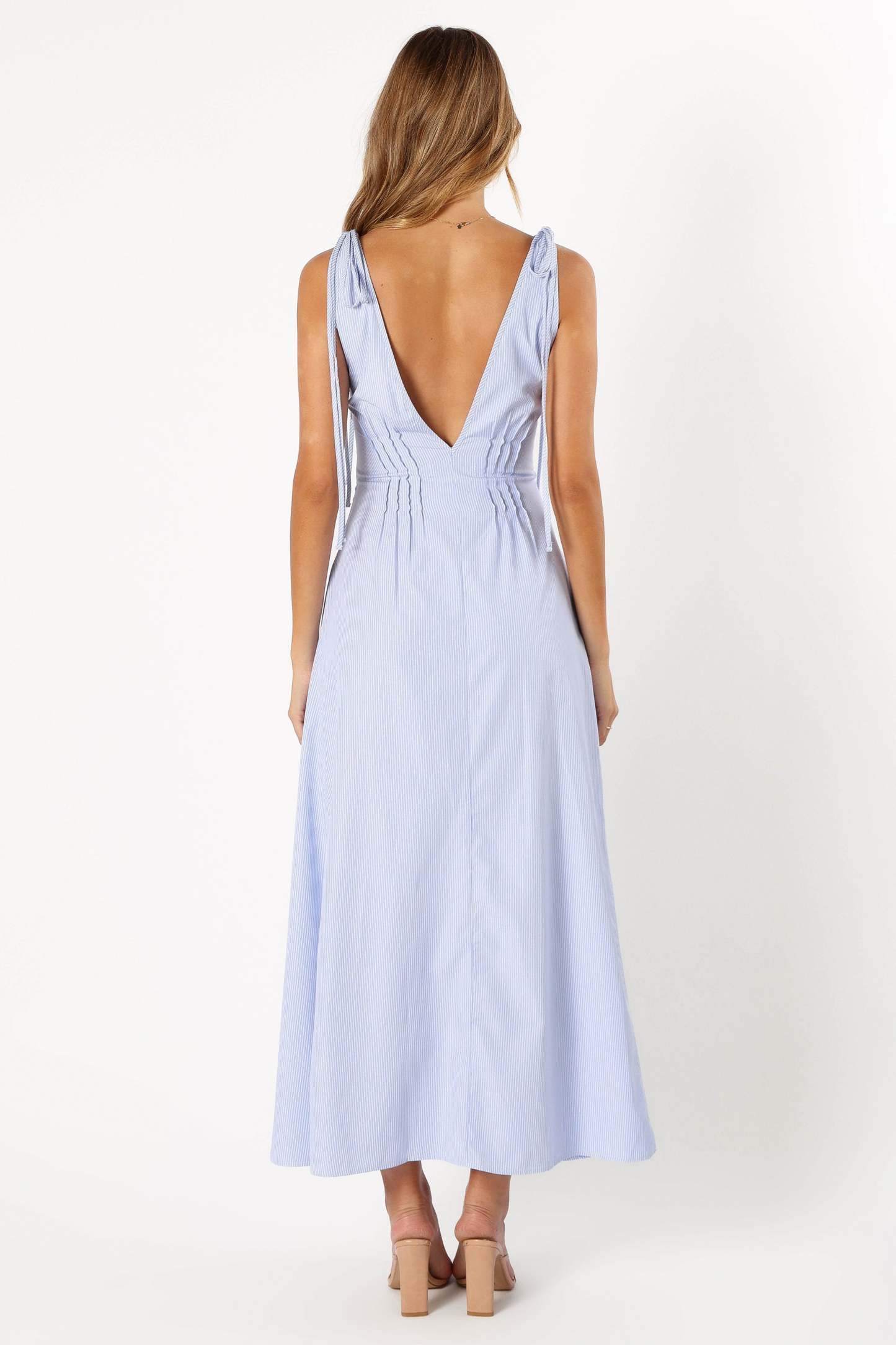 Jaynie Maxi Dress - Blue Stripe-Sunny Prom