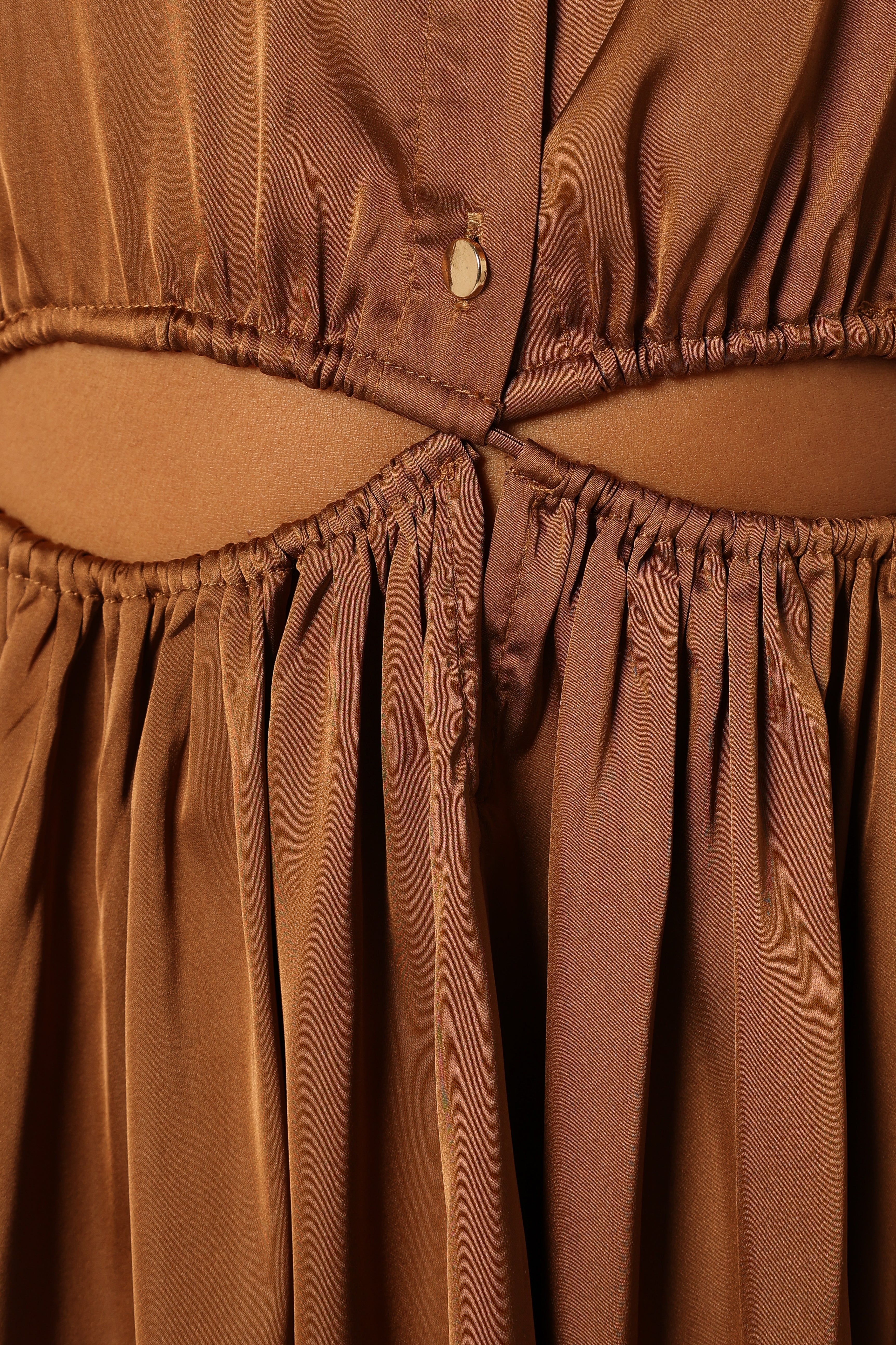Jett Long Sleeve Midi Dress - Bronze-Sunny Prom