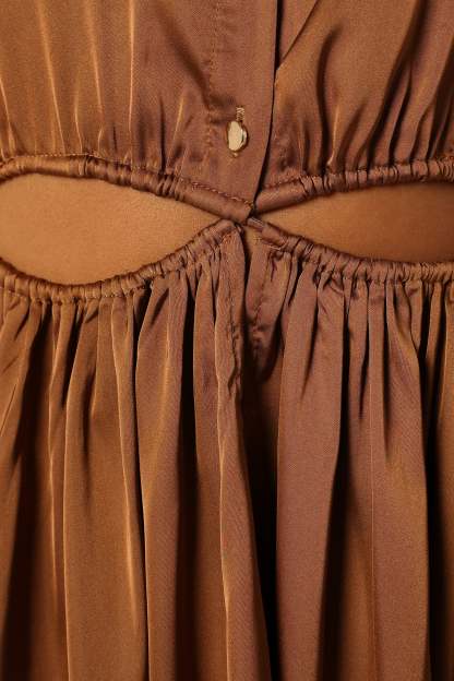Jett Long Sleeve Midi Dress - Bronze-Sunny Prom