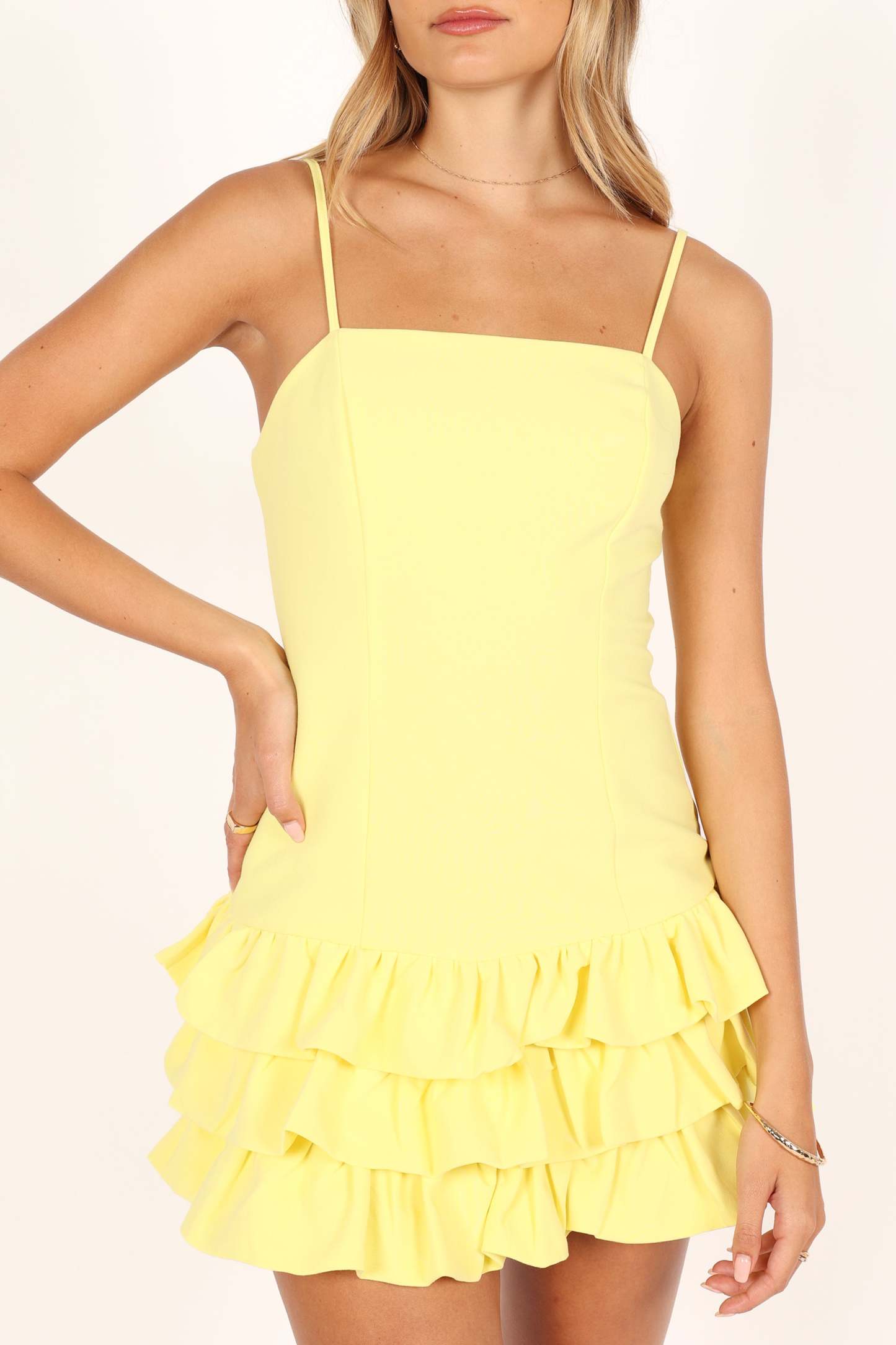Junee Mini Dress - Lemon-Sunny Prom