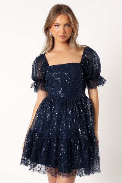 Karina Mini Dress - Navy-Sunny Prom