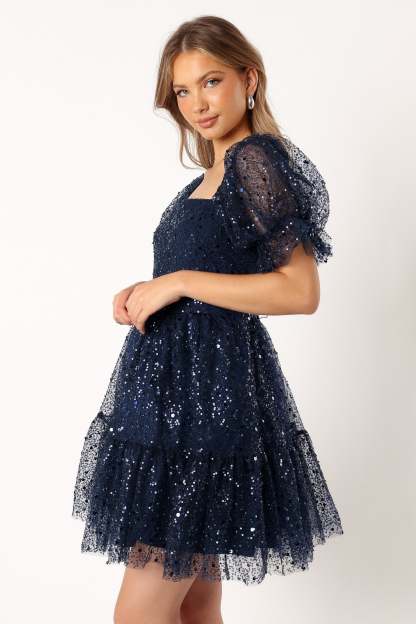 Karina Mini Dress - Navy-Sunny Prom