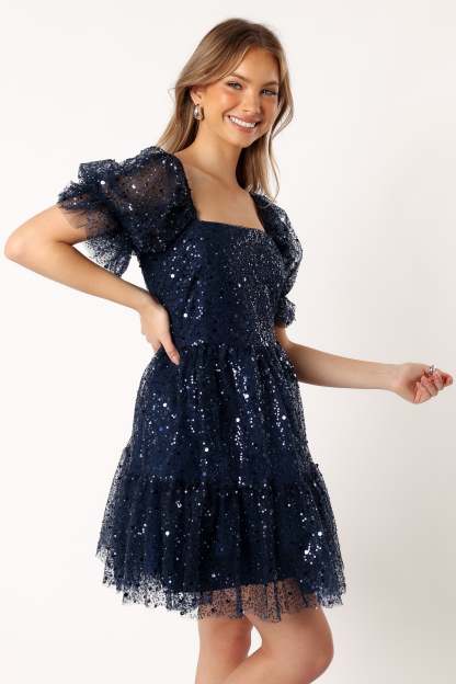 Karina Mini Dress - Navy-Sunny Prom