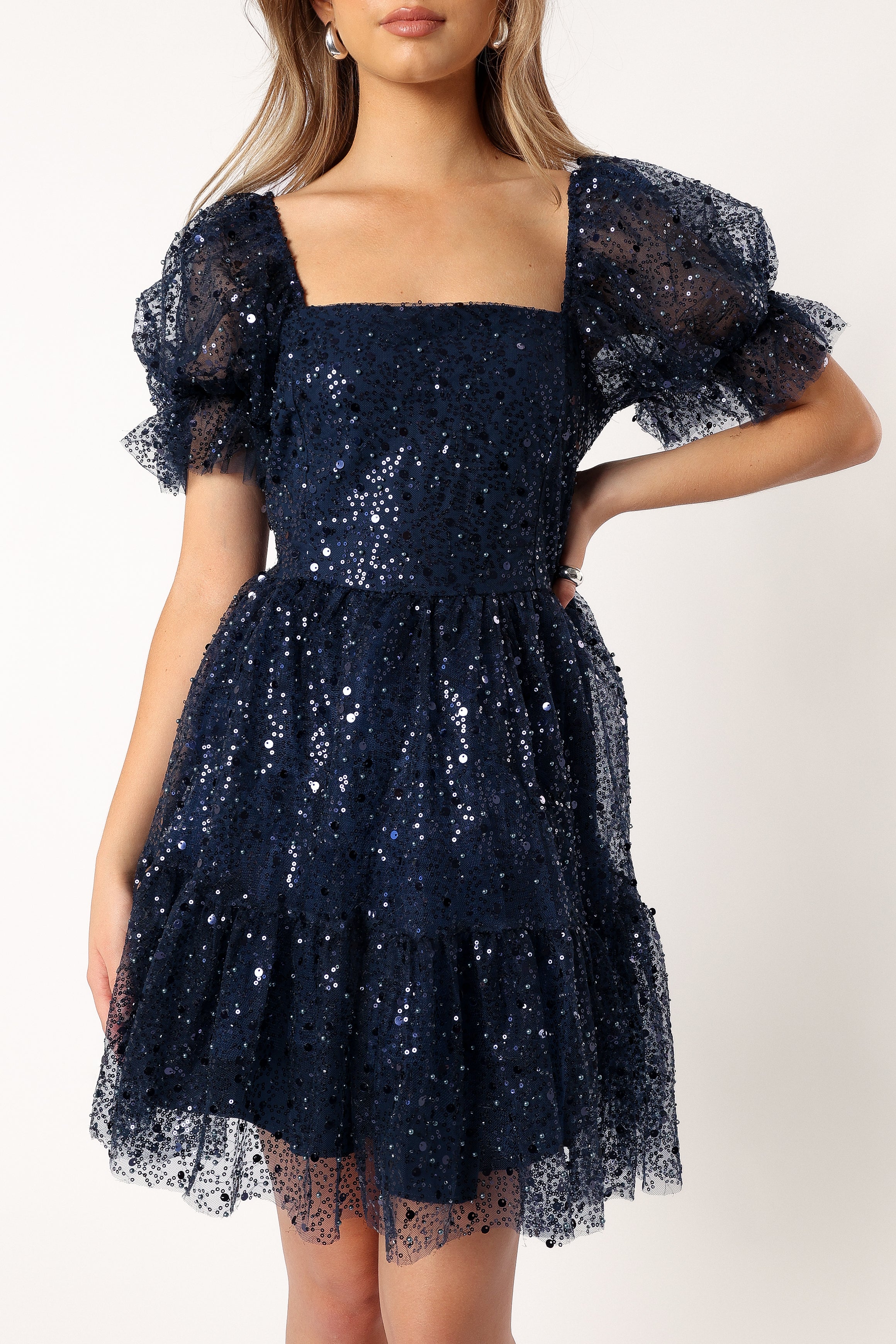 Karina Mini Dress - Navy-Sunny Prom