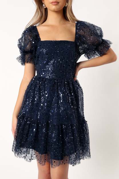 Karina Mini Dress - Navy-Sunny Prom