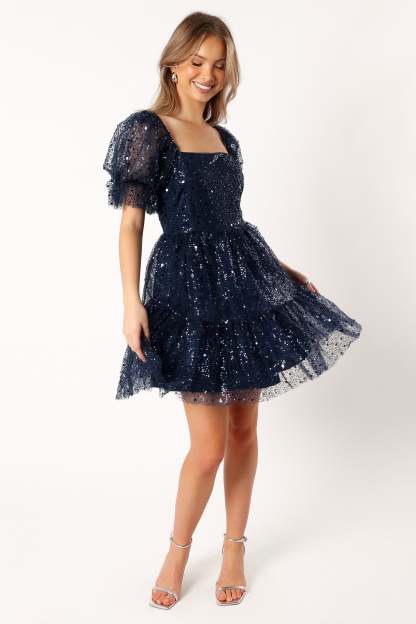 Karina Mini Dress - Navy-Sunny Prom