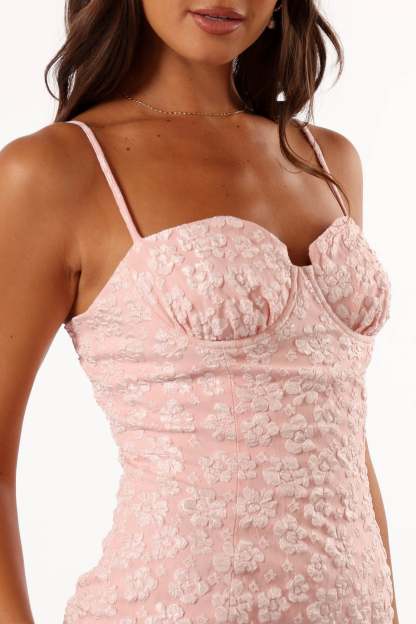 Karrigan Mini Dress - Pink Floral-Sunny Prom