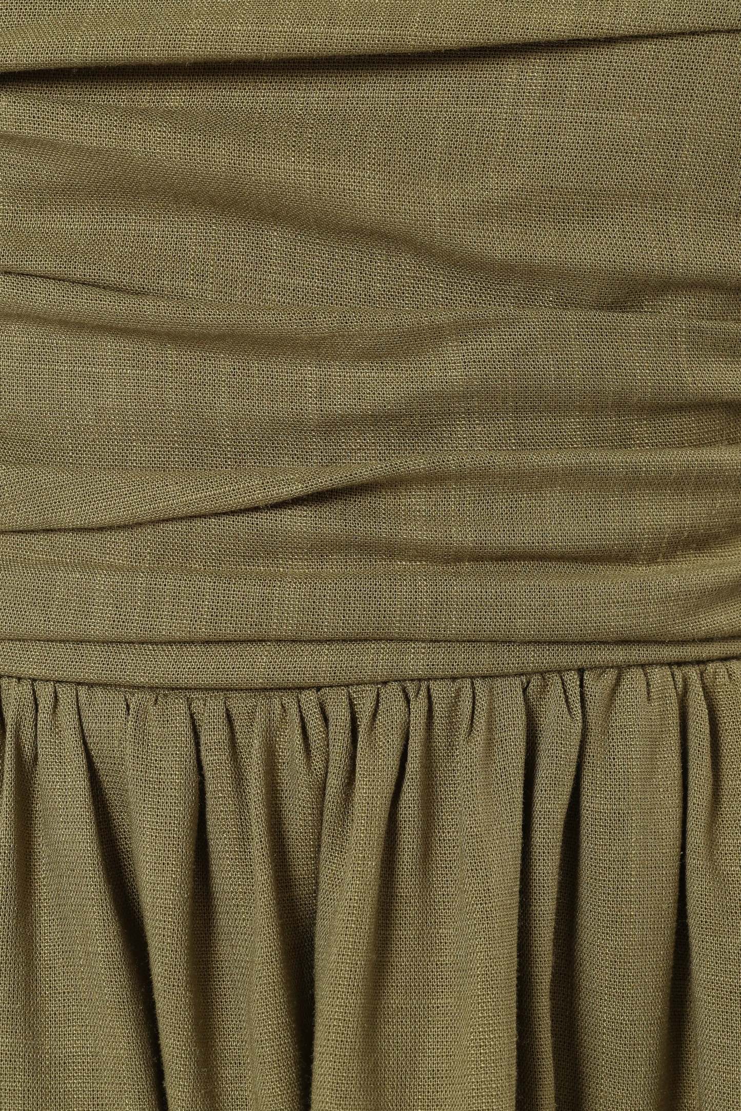 Kayt Strapless Dress - Olive Green-Sunny Prom